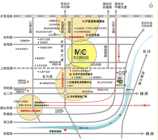 美江國際社區(qū)位置圖