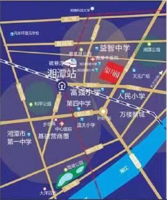天元·廣場(chǎng)璽園公寓位置圖
