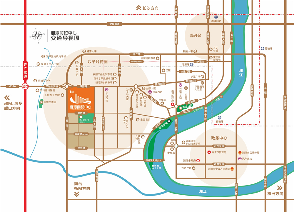 湘潭商貿(mào)中心位置圖